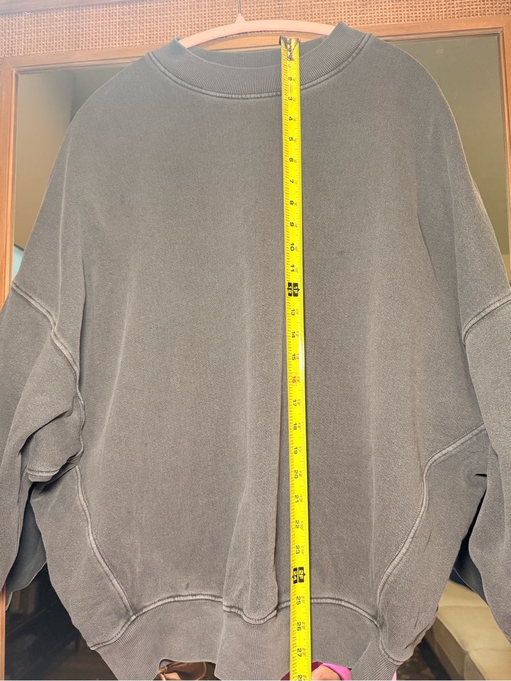 Joah Brown Crewneck Sweatshirt Sage Green French Terry - Picture 6 of 13
